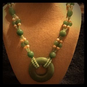 Beautiful Open Circle Jade Necklace